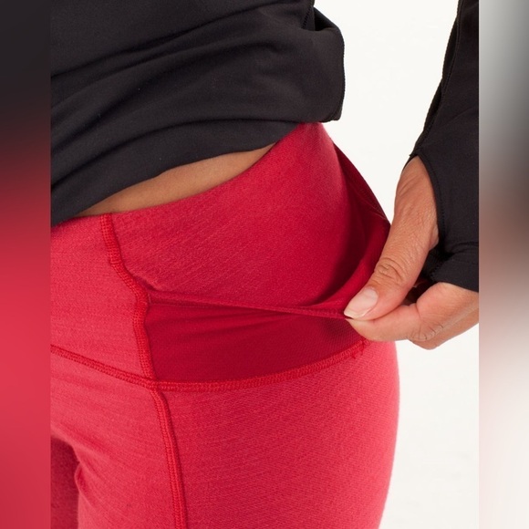 Lululemon Pedal Power Tight, Deepest Cranberry, Size 4 - Picture 7 of 16
